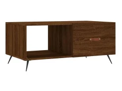 Mesa De Centro| Mesa centro 90x50x40 cm derivados de madeira carvalho PT970701 Castanho