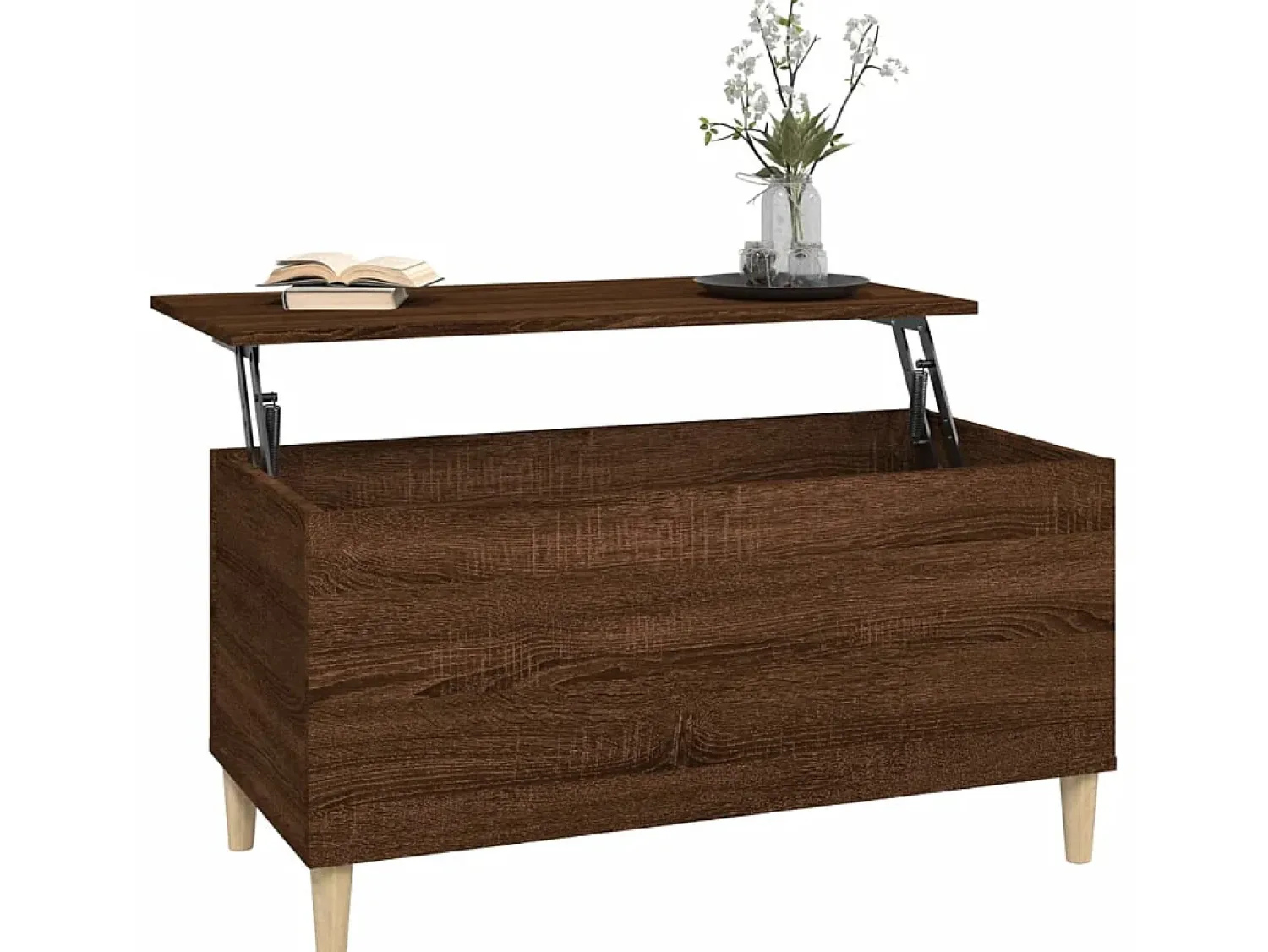 Mesa De Centro* Mesa centro 90x44,5x45 cm derivados madeira carvalho PT735438 Castanho