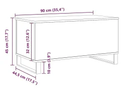 Sale vidaxl Mesa centro 90x44,5x45 cm derivados madeira carvalho artisiano Natural claro
