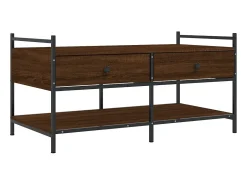 Mesa De Centro|vidaxl Mesa centro 99x50x50 cm derivados de madeira carvalho castanho Natural claro