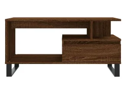 vidaxl Mesa centro 90x49x45 cm derivados de madeira carvalho castanho^ Mesa De Centro