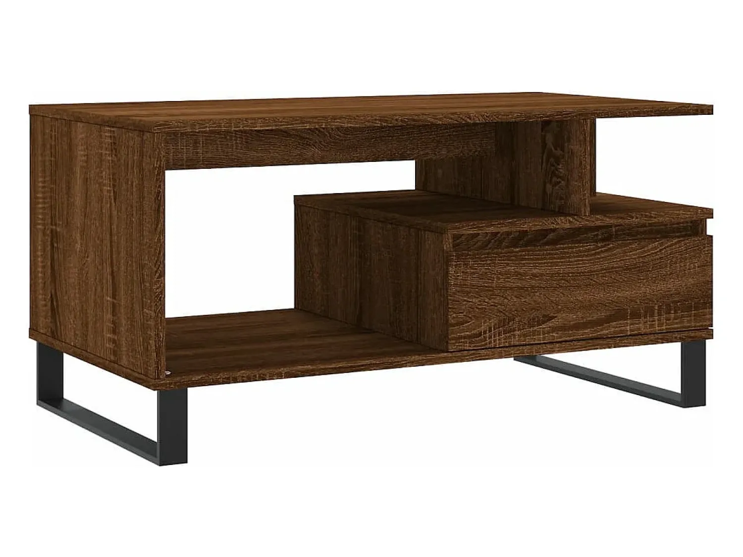 vidaxl Mesa centro 90x49x45 cm derivados de madeira carvalho castanho^ Mesa De Centro