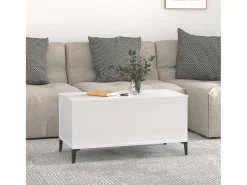 Mesa De Centro| Mesa centro 90x44,5x45 cm derivados de madeira brilhante PT369659 Branco
