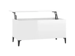Mesa De Centro| Mesa centro 90x44,5x45 cm derivados de madeira brilhante PT369659 Branco