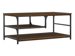 Mesa De Centro* Mesa centro 90x49x40 cm derivados de madeira carvalho PT811202 Castanho