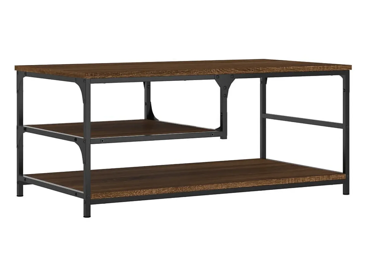 Mesa De Centro* Mesa centro 90x49x40 cm derivados de madeira carvalho PT811202 Castanho