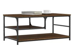 Mesa De Centro* Mesa centro 90x49x40 cm derivados de madeira carvalho PT811202 Castanho