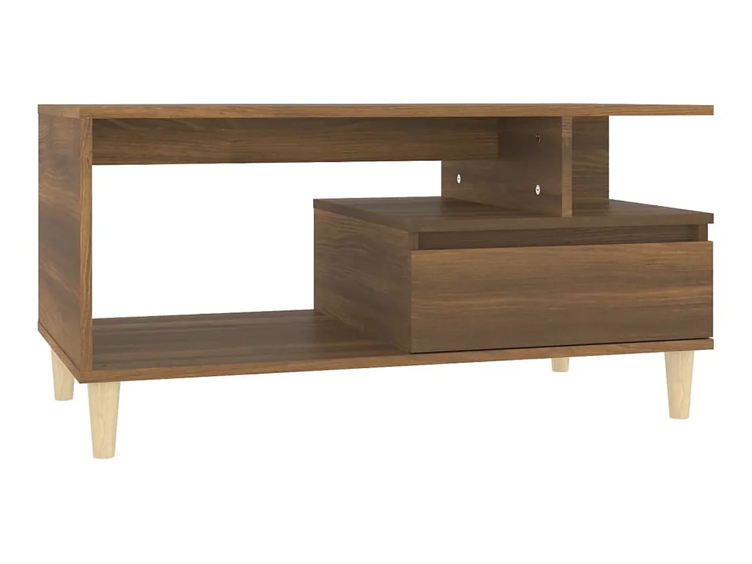 Mesa De Centro| Mesa centro 90x49x45 cm derivados de madeira carvalho PT112388 Castanho