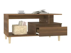 Mesa De Centro| Mesa centro 90x49x45 cm derivados de madeira carvalho PT112388 Castanho