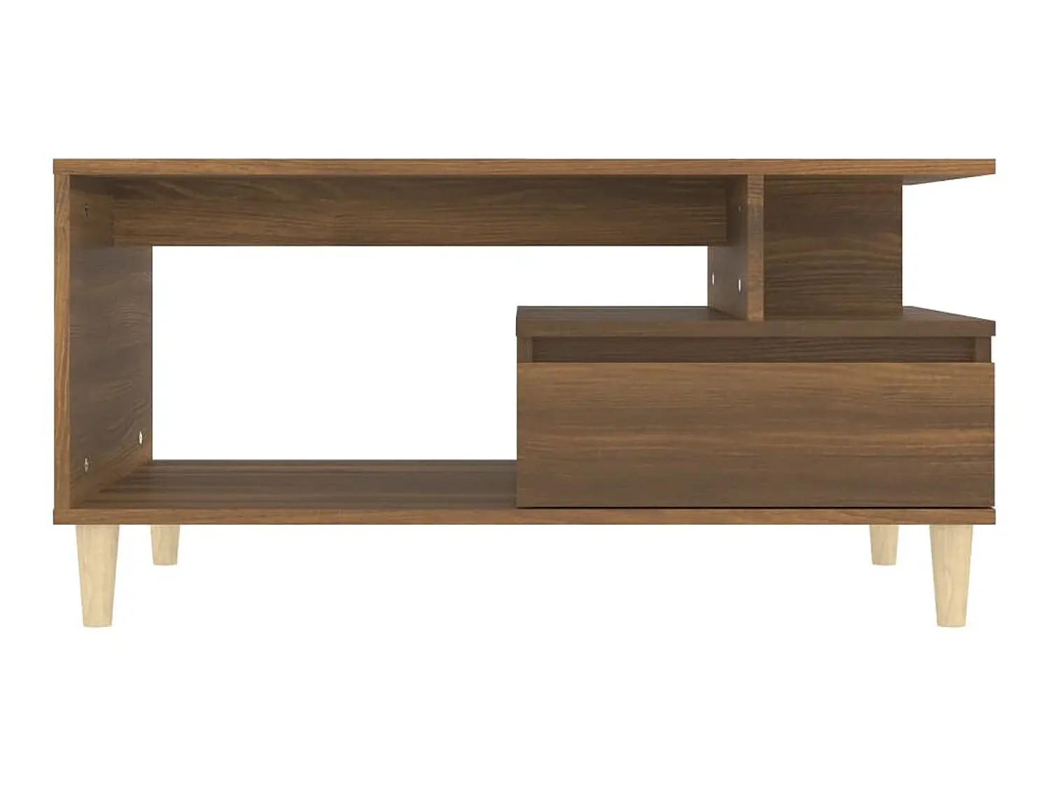 Mesa De Centro| Mesa centro 90x49x45 cm derivados de madeira carvalho PT112388 Castanho