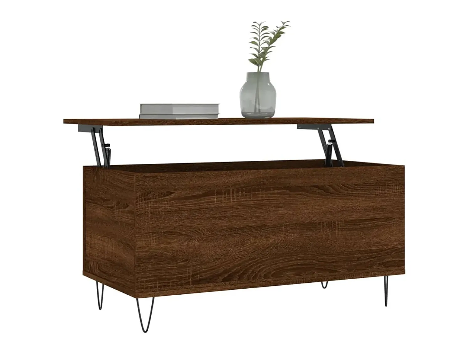 Mesa De Centro| Mesa centro 90x44,5x45 cm derivados madeira carvalho PT627482 Castanho