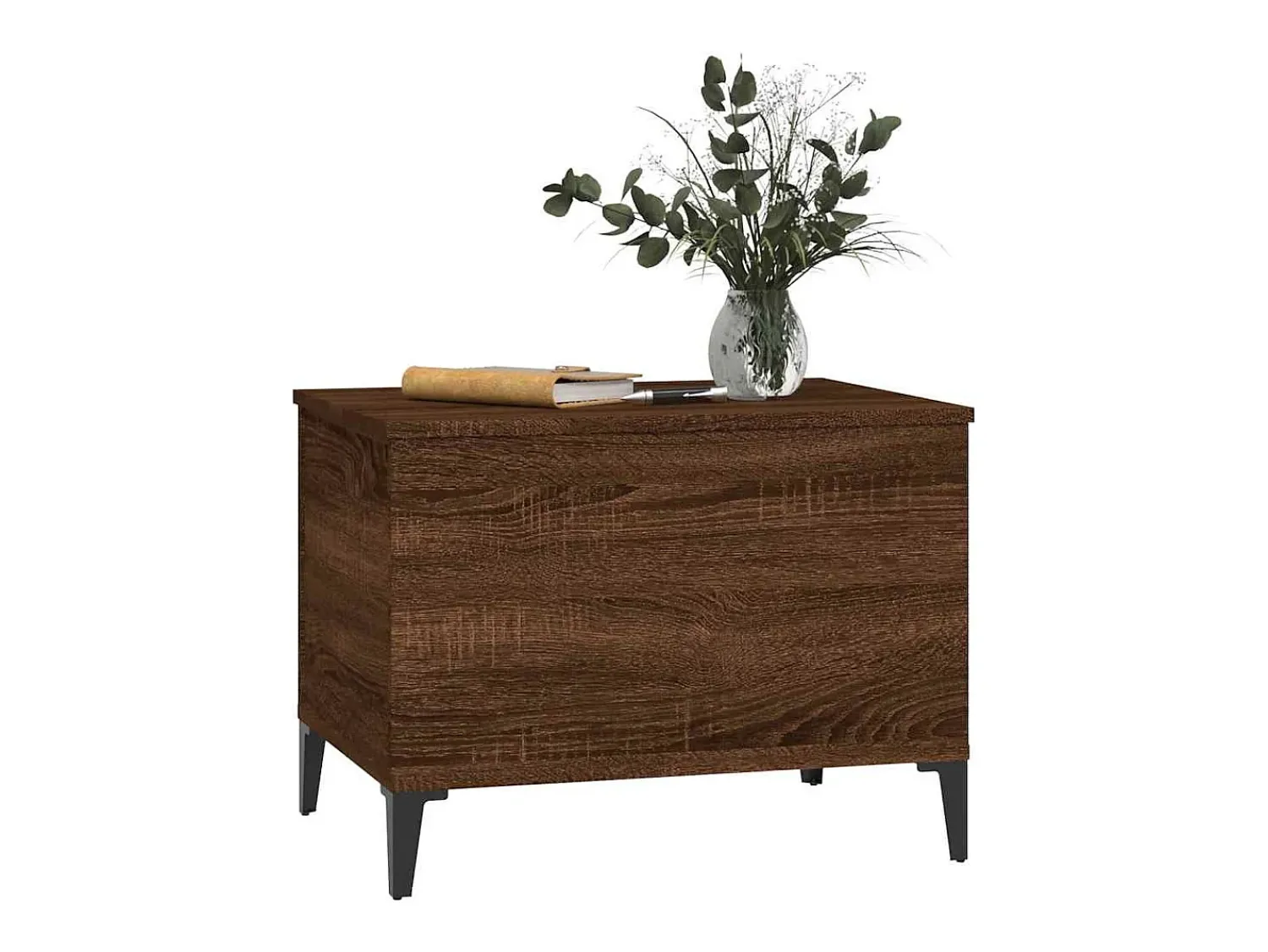 Mesa De Centro|vidaxl Mesa centro 60x44,5x45 cm derivados madeira carvalho castanho Natural claro