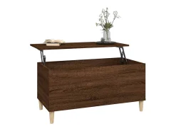 Mesa De Centro|vidaxl Mesa centro 90x44,5x45 cm derivados madeira carvalho castanho Natural claro