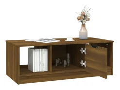 Mesa De Centro*vidaxl Mesa centro 102x50x36 cm derivados de madeira carvalho castanho Natural claro