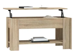 vidaxl Mesa centro 101x49x52 cm madeira processada carvalho sonoma^ Mesa De Centro