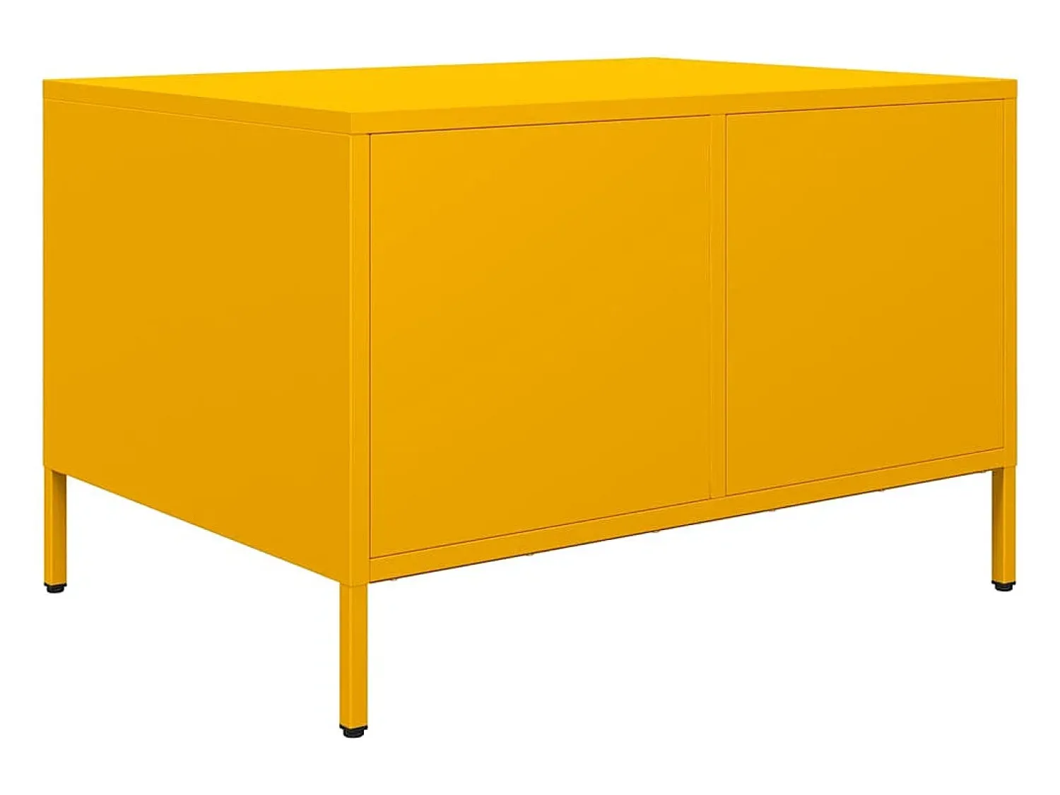 vidaxl Mesa centro 68,5x50x43,5cm aço laminado a frio mostarda^ Mesa De Centro