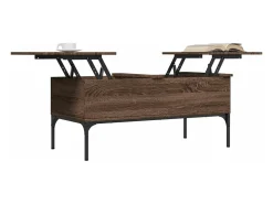 Discount Mesa centro 100x50x45cm deriv. madeira/metal carvalho PT778502 Castanho