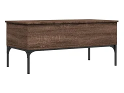 Discount Mesa centro 100x50x45cm deriv. madeira/metal carvalho PT778502 Castanho