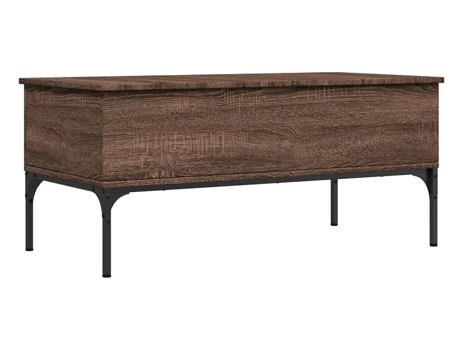 Discount Mesa centro 100x50x45cm deriv. madeira/metal carvalho PT778502 Castanho
