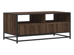Mesa De Centro*vidaxl Mesa centro 100x50x45cm deriv. madeira/metal carvalho castanho Natural claro