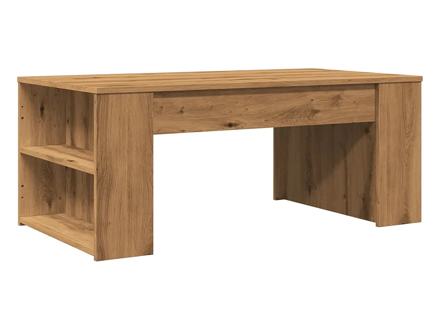 Mesa De Centro|vidaxl Mesa centro 102x55x42cm derivados de madeira carvalho artisiano Natural claro