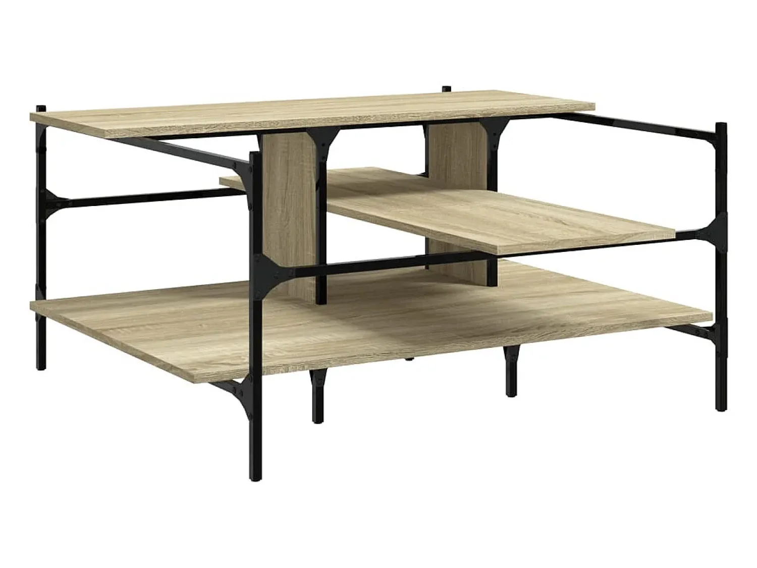 Mesa De Centro* Mesa centro 100x100x48,5cm derivados madeira de carvalho sonoma PT669271 Castanho