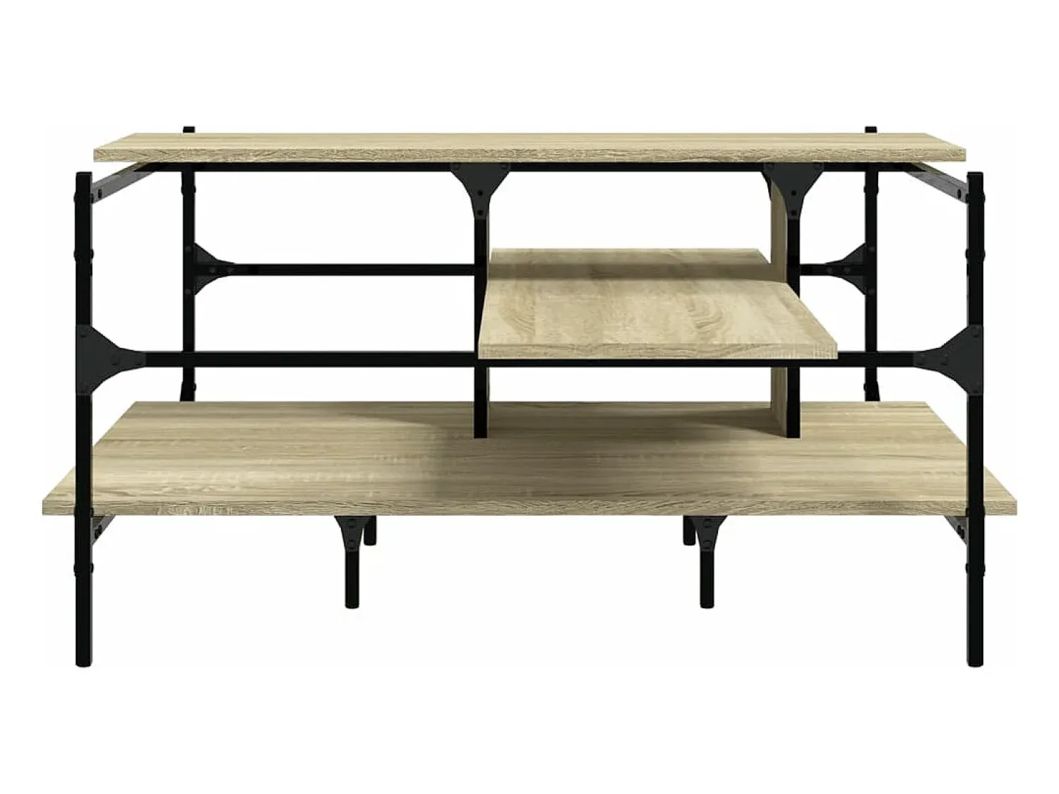 Mesa De Centro* Mesa centro 100x100x48,5cm derivados madeira de carvalho sonoma PT669271 Castanho