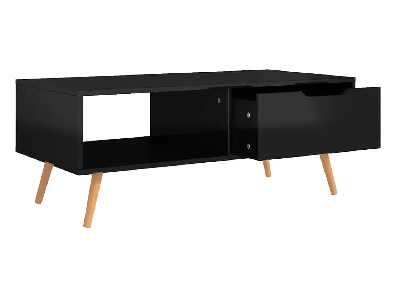 Mesa centro 100x49.5x43cm derivados de madeira brilhante^ Mesa De Centro