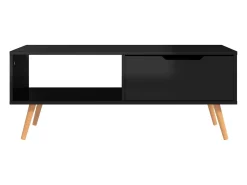 Mesa centro 100x49.5x43cm derivados de madeira brilhante^ Mesa De Centro