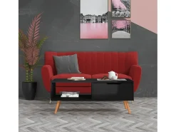 Mesa centro 100x49.5x43cm derivados de madeira brilhante^ Mesa De Centro