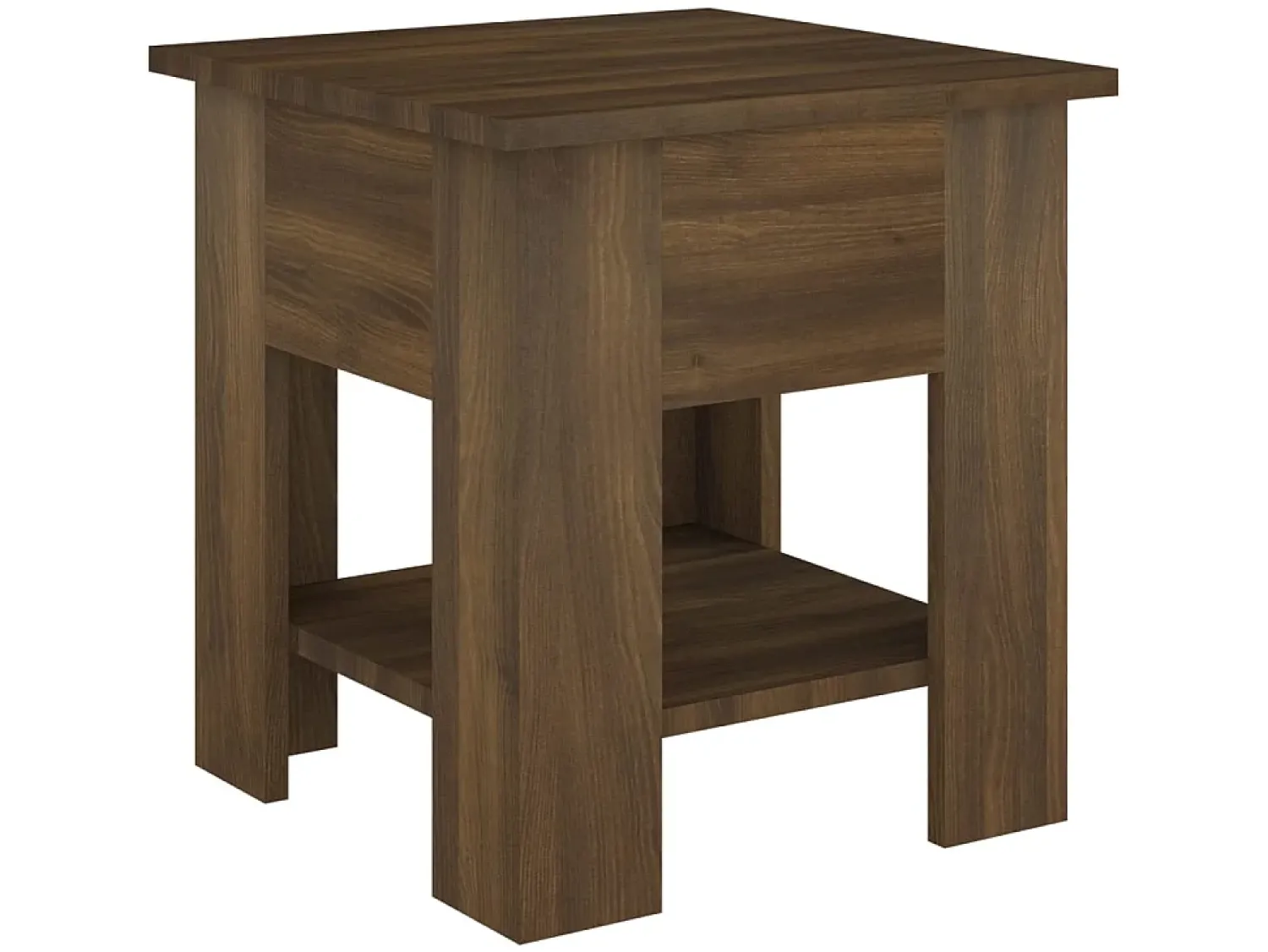 Mesa De Apoio| Mesa centro 40x40x42cm madeira processada cor carvalho PT657082 Castanho