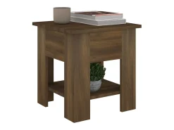 Mesa De Apoio| Mesa centro 40x40x42cm madeira processada cor carvalho PT657082 Castanho