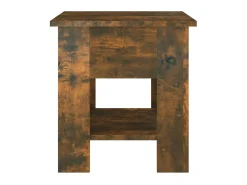 Mesa De Apoio* Mesa centro 40x40x42cm madeira processada cor carvalho fumado PT363822 Castanho