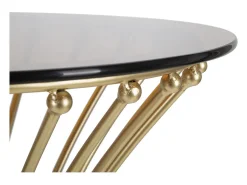 Mesa De Centro* Mesa Centur Cm Ø50X103 Dourado