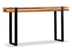New vidaxl Mesa consola ajustável em madeira maciça recuperada Multicor