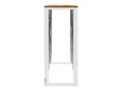 Best Mesa consola aço inoxidável/madeira de acácia maciça PT425498 Prateado
