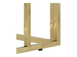 Hot vidaxl Mesa consola aço inoxidável e vidro temperado Dourado