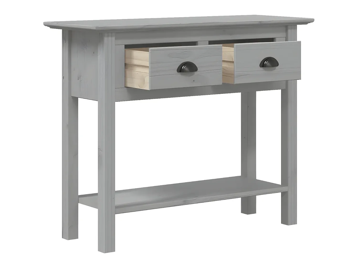 Sale Mesa consola BODO 91x35x74 cm madeira de pinho maciça PT695273 Cinzento