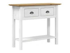 Consola* Mesa consola BODO 91x35x74cm madeira de pinho maciça PT795835 Castanho