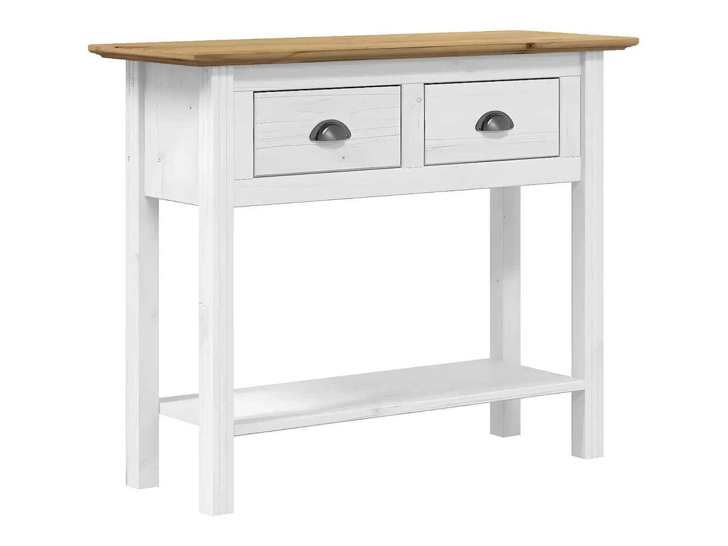 Consola* Mesa consola BODO 91x35x74cm madeira de pinho maciça PT795835 Castanho