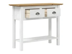 Consola* Mesa consola BODO 91x35x74cm madeira de pinho maciça PT795835 Castanho