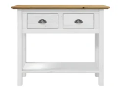 Consola* Mesa consola BODO 91x35x74cm madeira de pinho maciça PT795835 Castanho