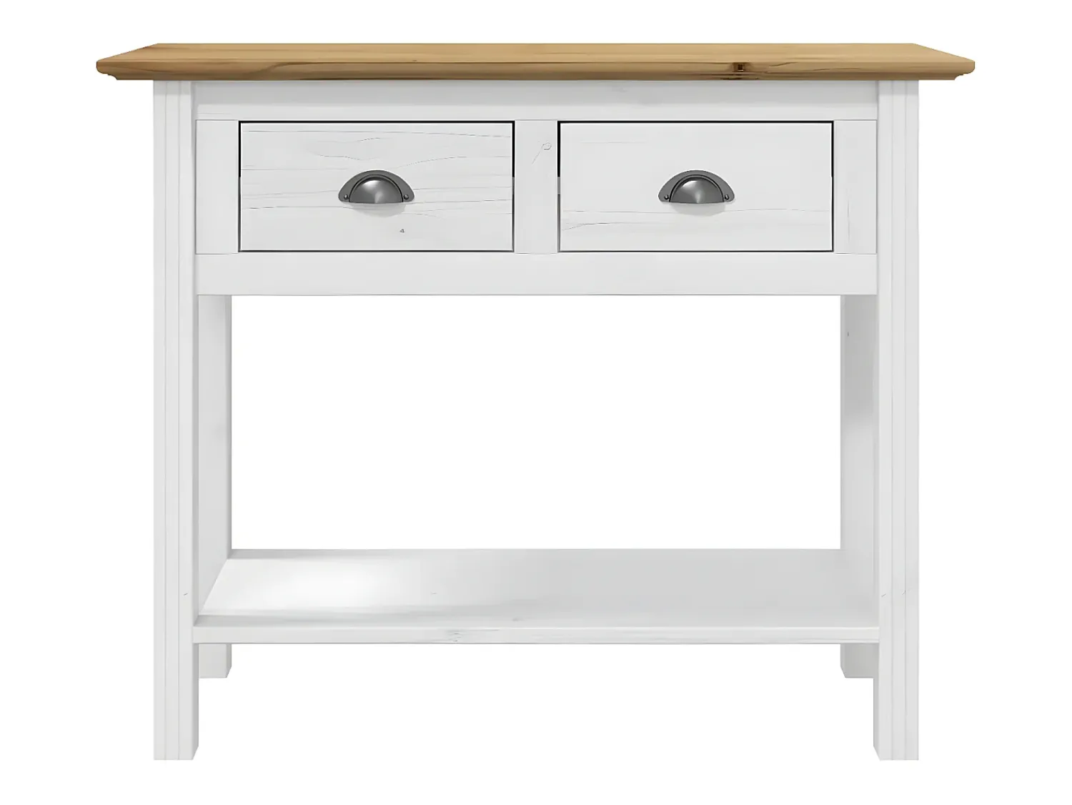 Consola* Mesa consola BODO 91x35x74cm madeira de pinho maciça PT795835 Castanho