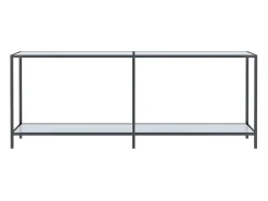 Consola| Mesa consola 200x35x75,5 cm vidro temperado PT291110 Branco
