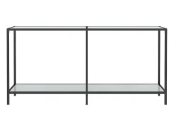 Online Mesa consola 160x35x75,5 cm vidro temperado PT397191 Branco
