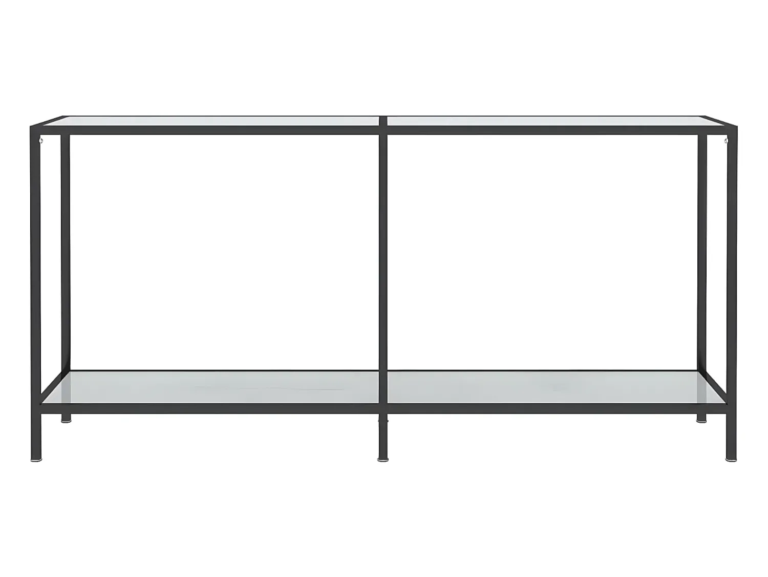 Online Mesa consola 160x35x75,5 cm vidro temperado PT397191 Branco
