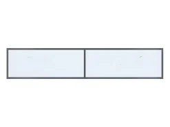 Consola* Mesa consola 180x35x75,5 cm vidro temperado PT778849 Branco