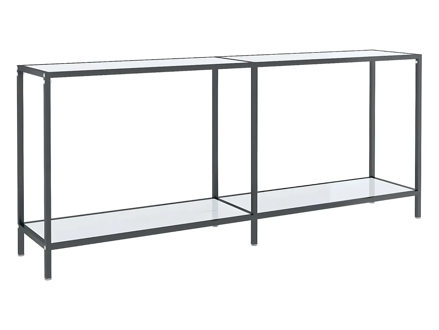 Consola* Mesa consola 180x35x75,5 cm vidro temperado PT778849 Branco