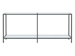 Consola* Mesa consola 180x35x75,5 cm vidro temperado PT778849 Branco