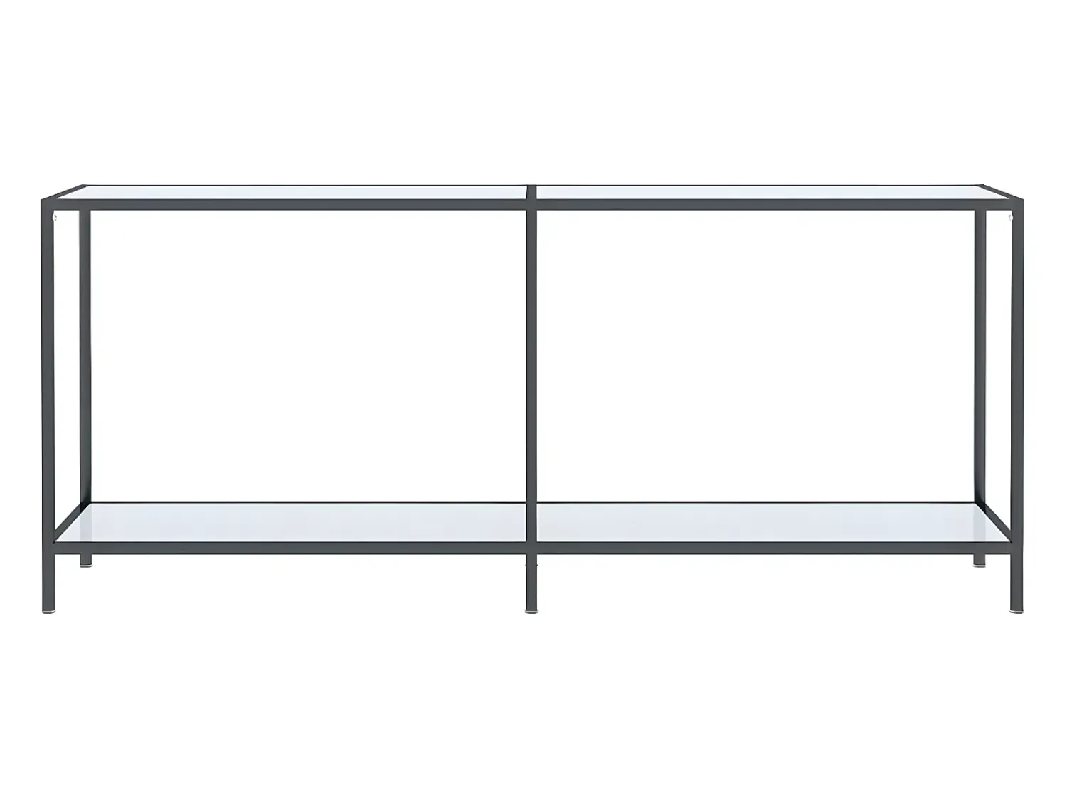 Consola* Mesa consola 180x35x75,5 cm vidro temperado PT778849 Branco